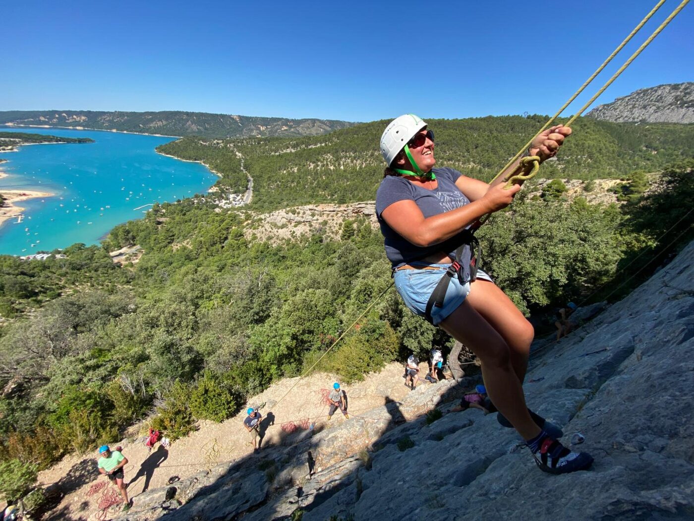 Escalade lac de sainte croix verdon